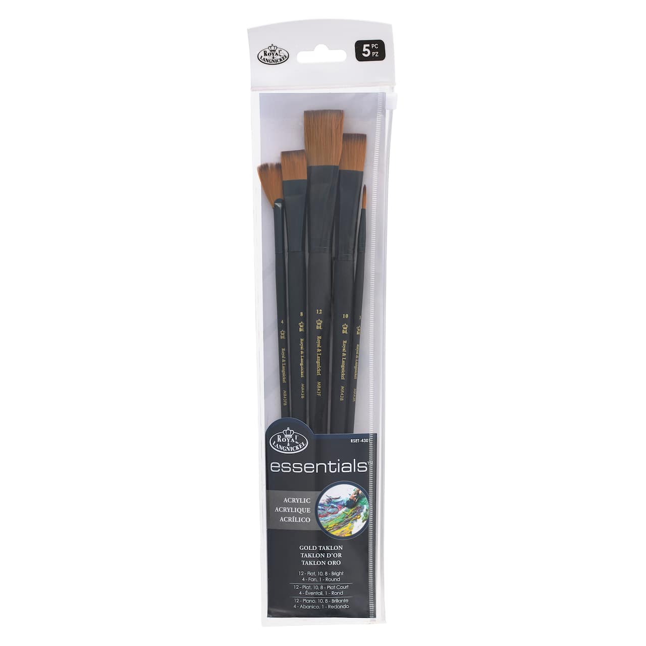 9 Pack: Royal & Langnickel® Essentials™ Bright Brush Set
